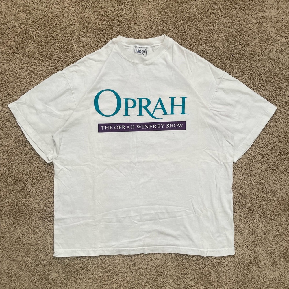 RARE Vintage Oprah Winfrey T Shirt XL TV Talk Show Promo Graphic 1990's White